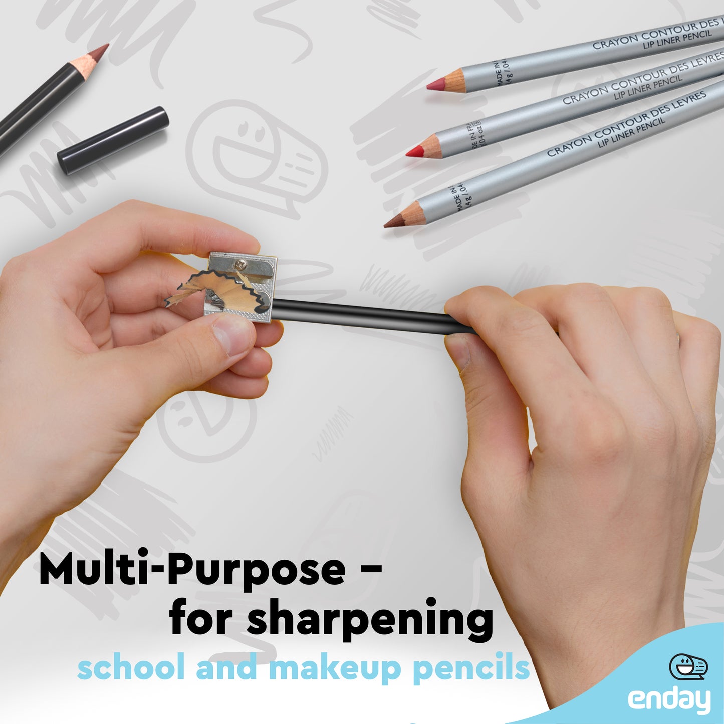 Enday 2 Holes Sharpener, 2 Pack