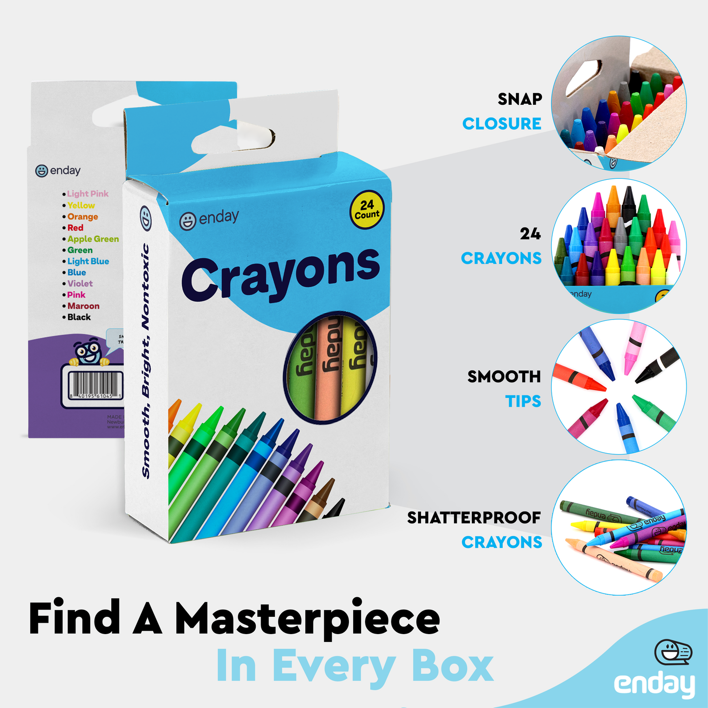 Enday 24 Count Crayons