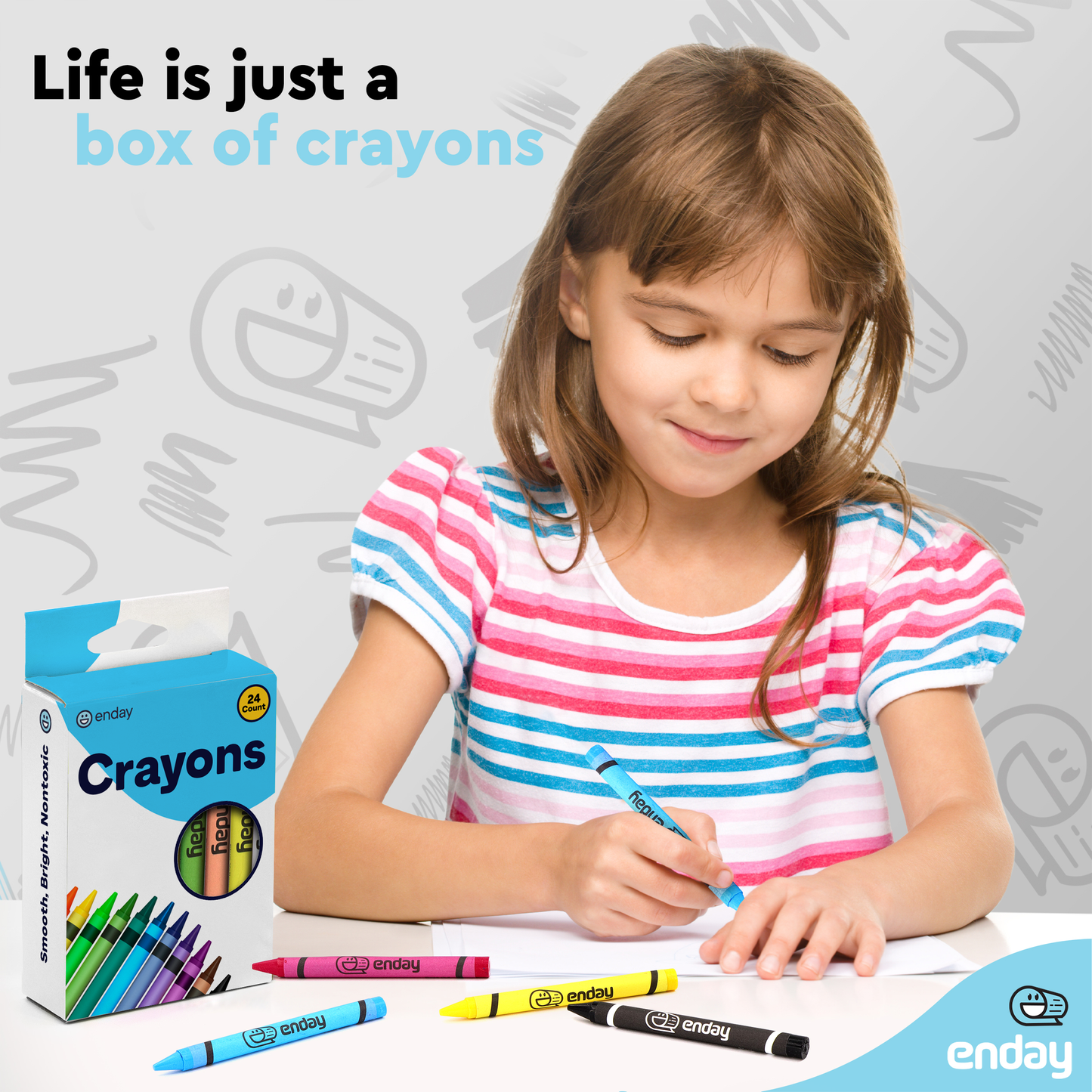 Enday 24 Count Crayons
