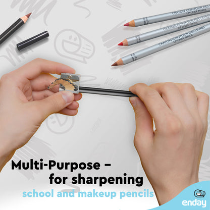 Enday 2 Holes Sharpener, 2 Pack