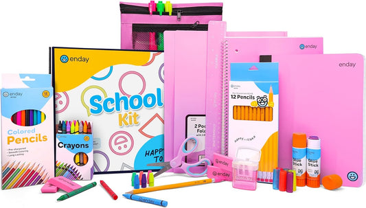 School Supply Kit for Kids Grades K-5 - 71 Piece Set