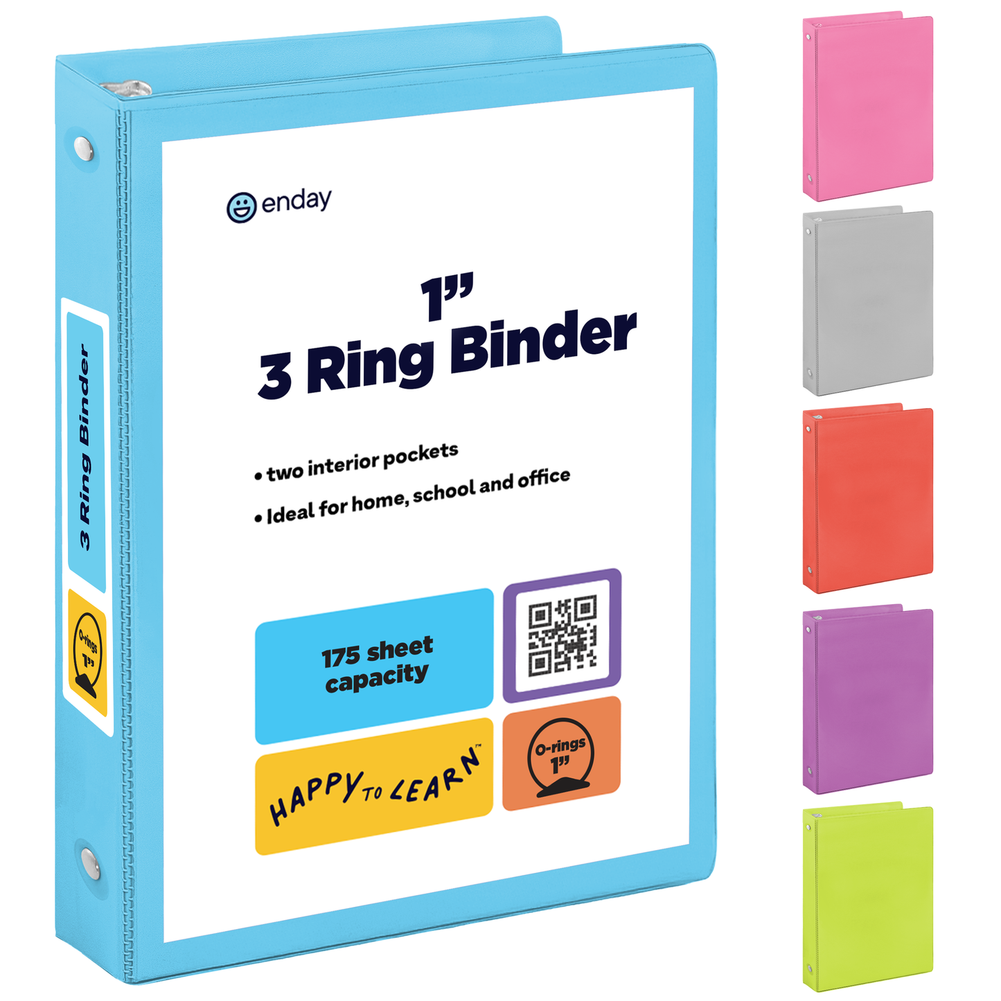1″ O-Ring View Binder With 2-Pockets
