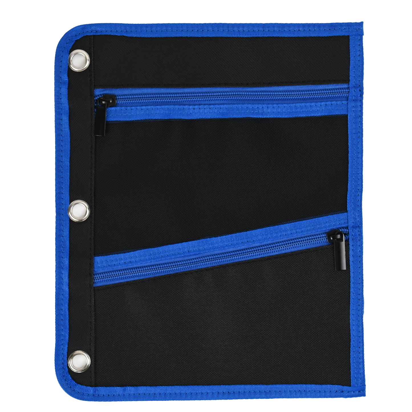 Enday Large Pencil Pouch for 3 Ring Binder, 3-Pocket Flat Pencil Pouch, Zippered Binder Pencil Pouches
