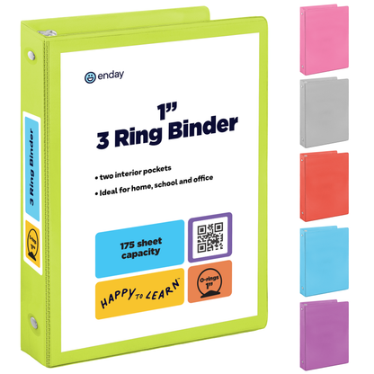 1″ O-Ring View Binder With 2-Pockets