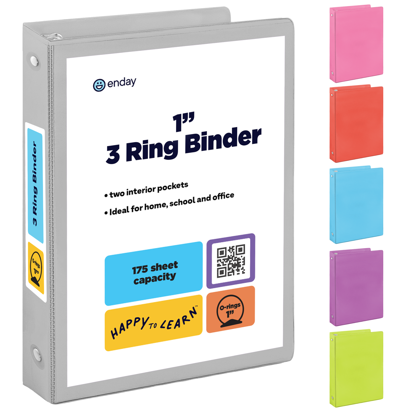 1″ O-Ring View Binder With 2-Pockets
