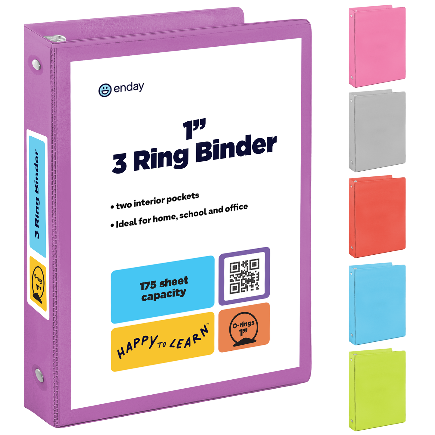 1″ O-Ring View Binder With 2-Pockets