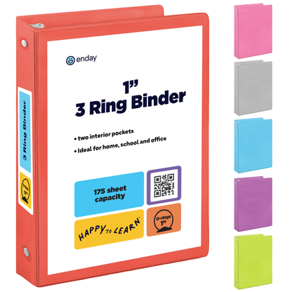 1″ O-Ring View Binder With 2-Pockets