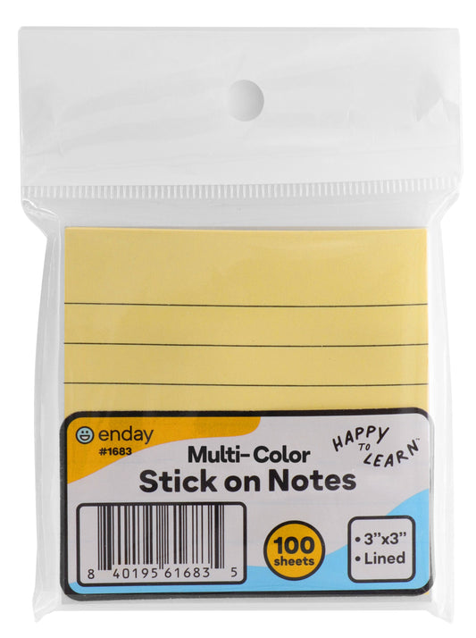 Stick On Notes 3" X 3" 100 Ct.